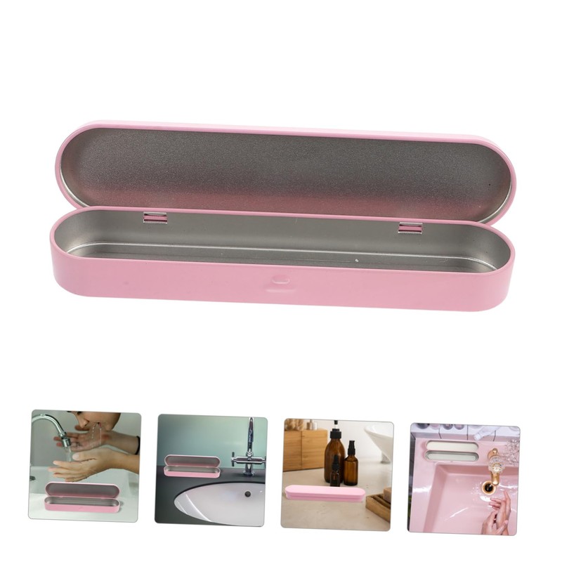 SAFIGLE Box Tinplate Box Tongue Scraper Tweezers Home Craft Container