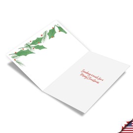 NobleWorks Christmas Greeting Card with 5 x 7 Inch Envelope (1 Card) Merry Christmas Holiday Holiday Mail - Post C10197IXSG