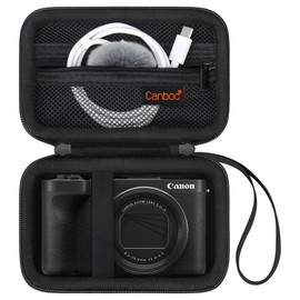 Canboc Carrying Case for Canon PowerShot V1 Hybrid Camera, V1 Point and Shoot 4K Video Vlogging Camera Bag, Mesh Pocket fits USB Cable, Black(Case Only)