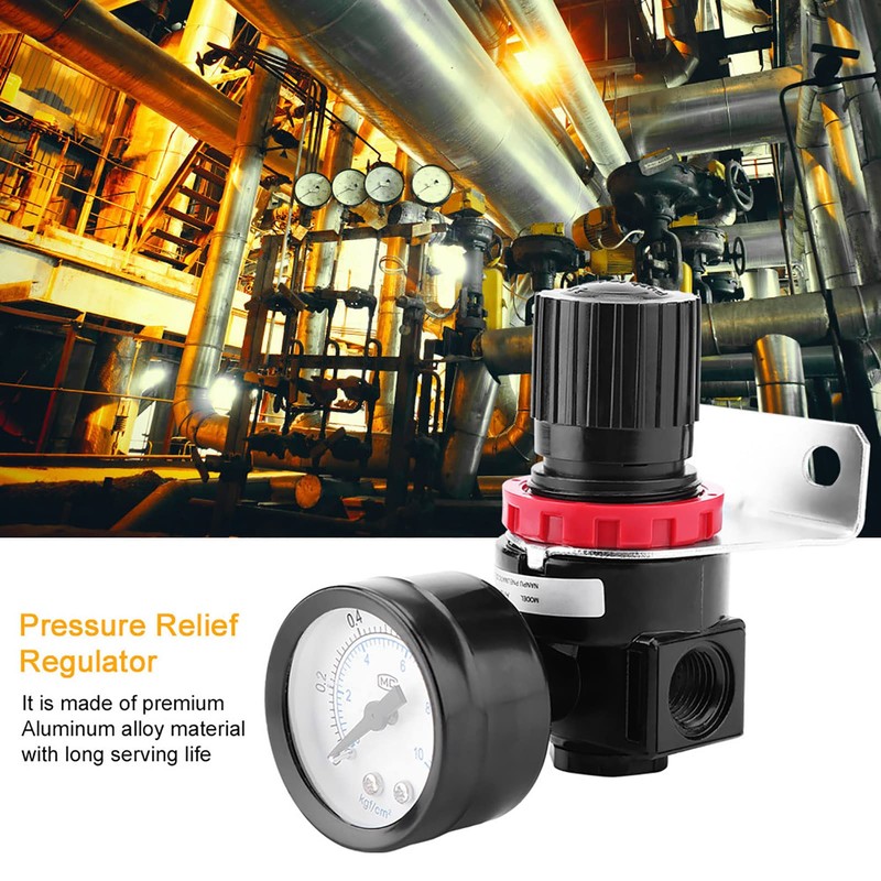 Pressure Regulator Valve, AR2000 G1/4 Air Control Compressor Pressure Gauge