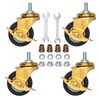 BAISASY 2 Inch Stem Caster Wheels with Brake, Metric Size