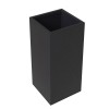 Pemberly Row Fiberstone and MGO Clay Tall Square Planter Black