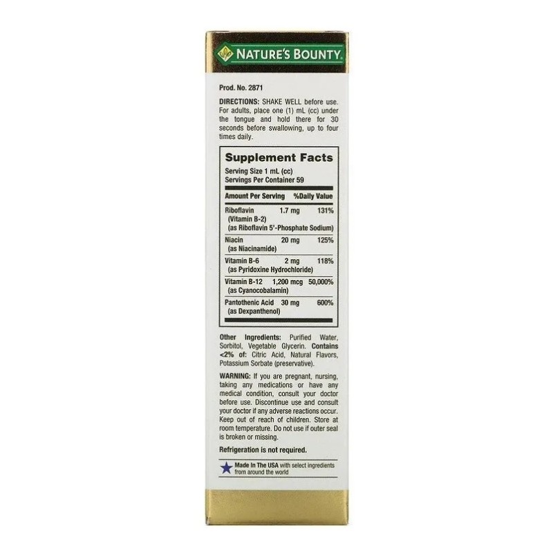 Vitamina B12 Gotas Premium Sublingual Complejo B Eg Bb05