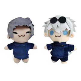 OUKEYI 18cm Gojo Satoru Plush Toy,Anime Geto Suguru Soft Figure,Cartoon Gojo Plushies Pillow for Kids Plush Figure Gift ，Hug Pillow Cushions Sofa Home Decoration
