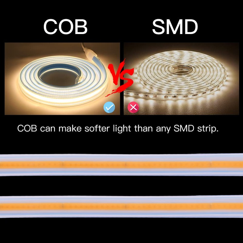pcning 2 m COB LED Strip 230 Volt Cool White