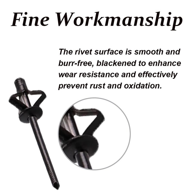 100Pcs Tri-Fold Exploding Aluminum Blind Rivet Tri Grip Rivet for