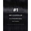 Hetto Weft Real Hair Extensions, Black, 50 cm, 100 g