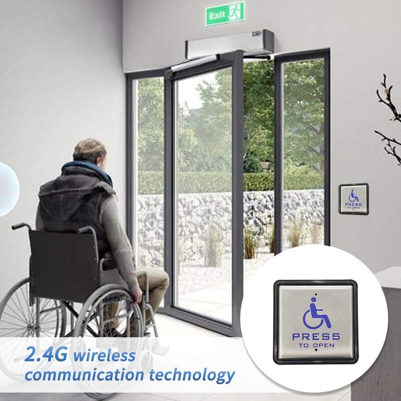Olideauto Handicap Door Access Wired Stainless Steel Push Button 4-1/2''(L)