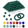 120PCS FIVEIZERO Rhinestone Beads for Jewelry Making, 10mm Emerald Shiny