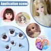 PH PandaHall 6 Sizes 3D Safety Eyes with Eyelash 24