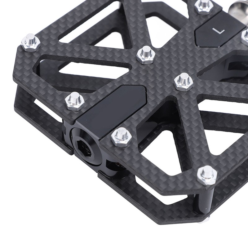Mountain Cycling Pedals Carbon Fiber 3 Bearing Anti Slip Hollow