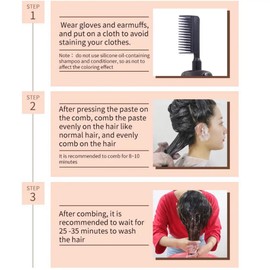 Generic Professional Argan Oil Hair Dye Color Shampoo 500 ML + Comb (Light Brown + Comb, 500 ML)