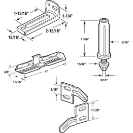 Prime-Line N 7529 Bi-Fold Door Hardware Repair Kit, 3/8 In. Cap x 7/16 In. Base Diameter (Single Pack)