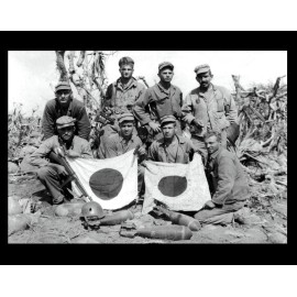 Iwo Jima Flag Captured PHOTO Japanese Flags, 5th Marine Division, USMC, Battle