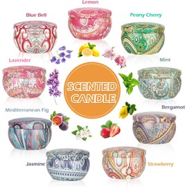 9 Pack 22.5oz Scented Candles Gifts for Women,140-160 Hours Home Scented Candles,Aromatherapy Candle Gifts Set, Soy Wax Candles for Christmas Day, Birthday, Mothers Day, Valentine's Day