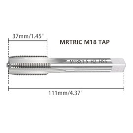 SeonFook Mertic M18 1.5mm Tap and Die Set, High Speed Steel Machine Tap Die Set, Thread Tap And Round Thread Die Right Hand (M18 x 1.5mm)