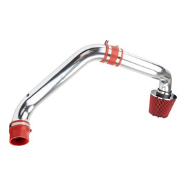 PHILTOP Cold Air Intake System Aluminum Red 2.75 in. High Flow Replacement for 1996-2000 Civic with 1.6L Non-Vtec Engine (CX/DX/LX/VP), High Performance Filters