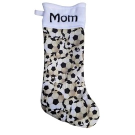 Soccer Christmas Stocking Custom Monogrammed Embroidered