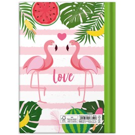 RNKVERLAG 46752 Notebook Flamingo Green Dotted DIN A5 96 Sheets 70 g/m² Pack of 1