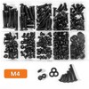 Zmbroll 270Pcs M4 Pan Head Screws M4x5/6/8/10/12/16/20/25mm Metric Machine Screws