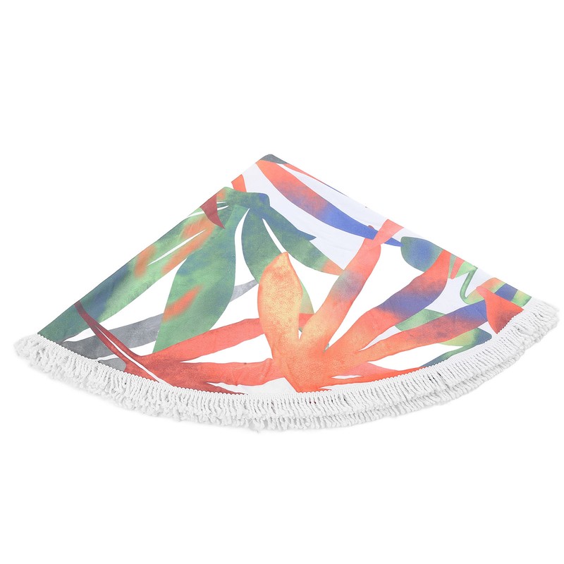 Round Beach Towel Blanket Circular Beach Tassels Blanket Oversized Picnic