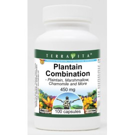 Plantain Combination - Plaintain, Marshmallow, Chamomile and More - 450 mg (100 Capsules, ZIN: 512583) - 2 Pack