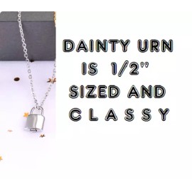 Fashion Jewelry LOCK URN CREMATION ASHES MEMORIAL Pendant 18" 925 Sterling Silver Necklace Women