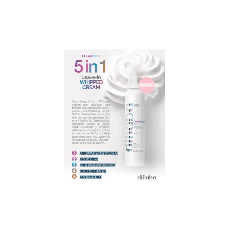 Difiaba Color Keep 5 En 1 Leave In Whipped Crema