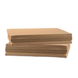 Corrugated Cardboard Sheets 12.5 x 12.5”- (1/8” Thick) | 200 Sheets| LP Insert Pads, Brown, Frame Backing, DIY Projects, Arts and Crafts, Dividers, Mailing, Packing Protection