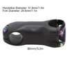 Bicycle Stem Short Handlebar Stem Bar Carbon Fiber 28.6‑31.8MM 6