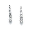925 Sterling Silver Cubic Zirconia Journey Earrings Stud Earring for