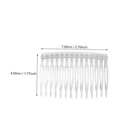 Vaguelly 50pcs Transparent Bridal Hair Combs Teeth Side Combs for Women Accessories Lightweight Plastic Hairpins for Weddings Engagements and Special Occasions