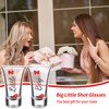 4Pcs Sorority Big Little Shot Glasses 2oz Glass Tequila Glasses