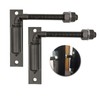 2 Pack Steel J-Bolt Hinge with Plate for Doors Gates,Heavy-Duty
