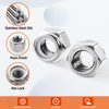 #8 32 Nylon Insert Hex Lock Nuts Locknuts, 304 Stainless