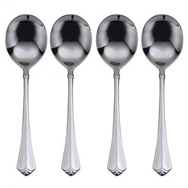 Oneida Juilliard Round Bowl Soup Spoons, Set of 4