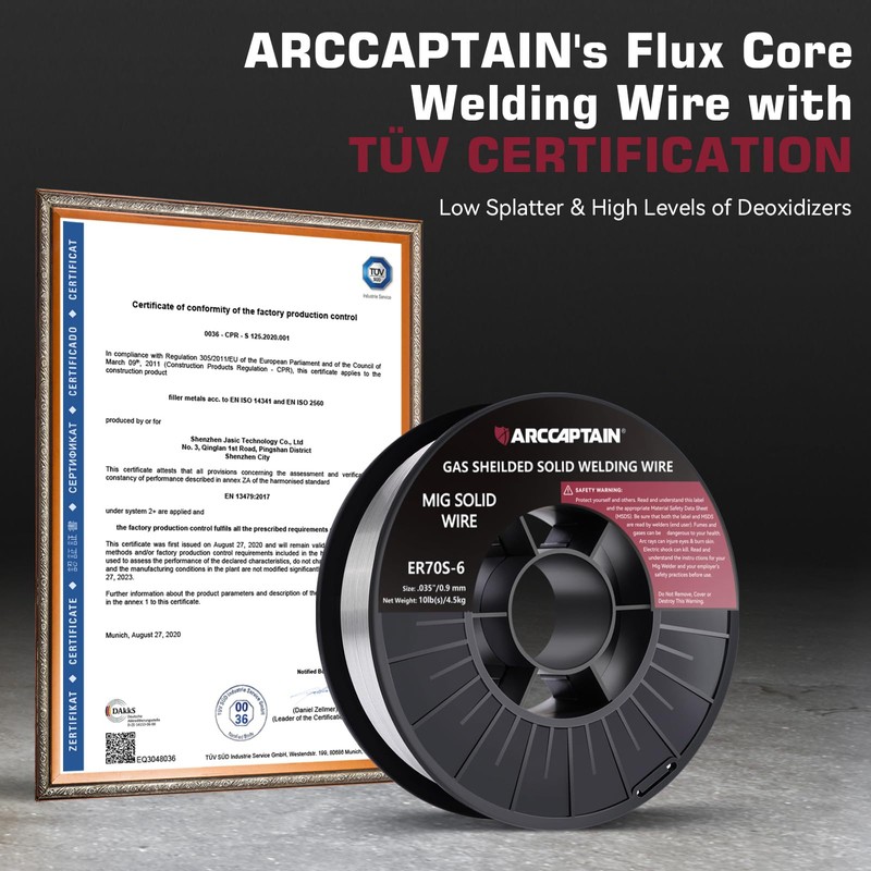 ARCCAPTAIN Flux Core Welding Wire .035, E71T-GS 035" Flux Core