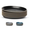 KooK Salad Plates, Ceramic Round Dishes for Appetizers and Desserts,