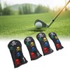 4Pcs Skull Golf Club Head Covers Golf Club Headcovers Colorful