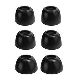 Rhinenet Replacement Memory Foam Ear Tips Compatible with Beats Fit Pro Earbuds Noise Isolation & Soft Comfortable Ear Foam Tips, Fit in The Charging Case 3 Pairs Black