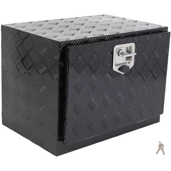 Ineedup 24inch Black Truck Bed Tool Box Chest Box Trailer