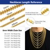 PROSTEEL Gold Plated Necklace for Men's Long Necklace Layering Necklaces