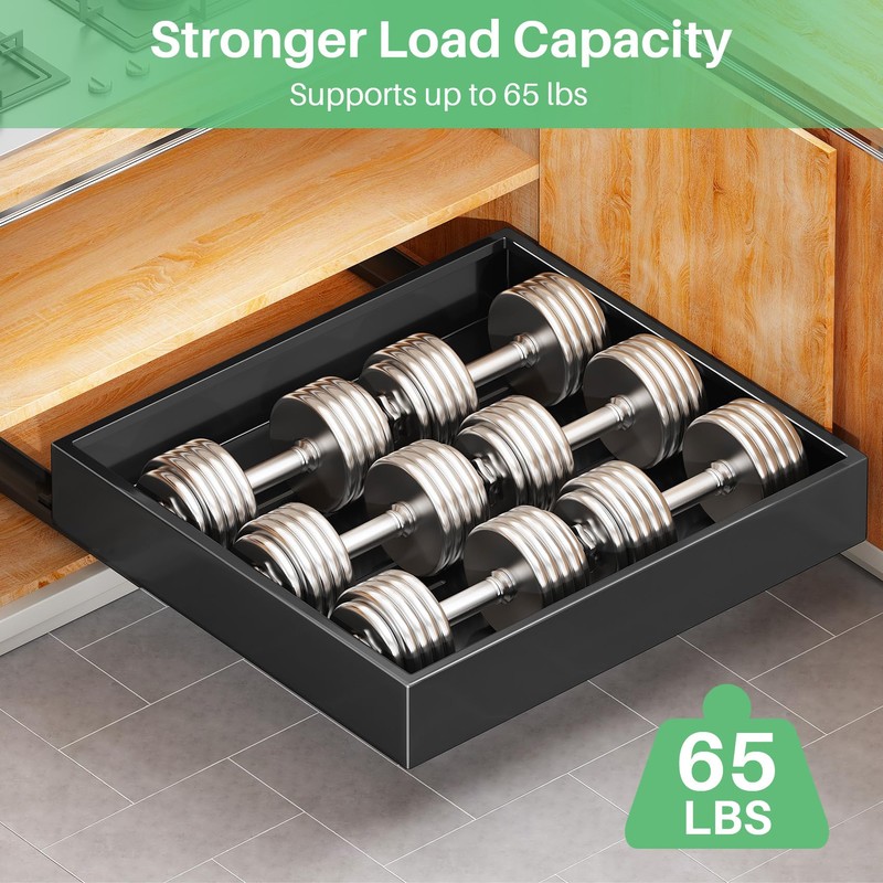 Pull out Cabinet Organizer, 21"Deep, 20"Wide Full-Extension Heavy Duty Slide