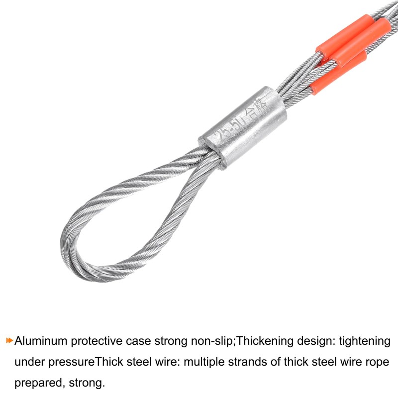 QUARKZMAN Cable Pull Socks Grip, 3.2 ft Wire Mesh Pull