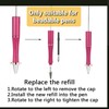 BLUE Ink Five Individual Ink Refills for Beadable Pens -