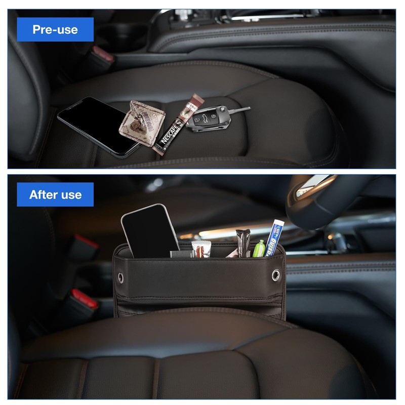 2 Pack Car Seat Gap Filler, Car Front Seat Gap