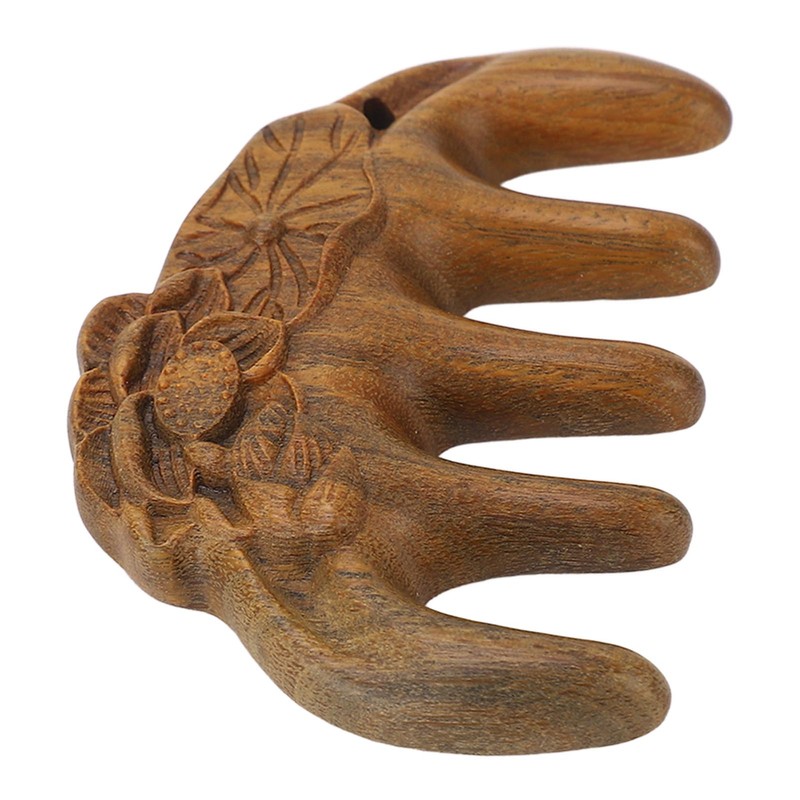 Sandalwood Nose Guasha Massage Tool Five Tooth Scalp Meridians Scraping