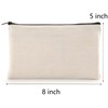 Yarlung 32 Pack Canvas Zipper Pouch, 8x5 Inches Blank DIY