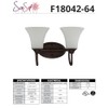 SUNSET Lighting 2-Light 100W Medium Base Darby Vanity Provincial Bronze