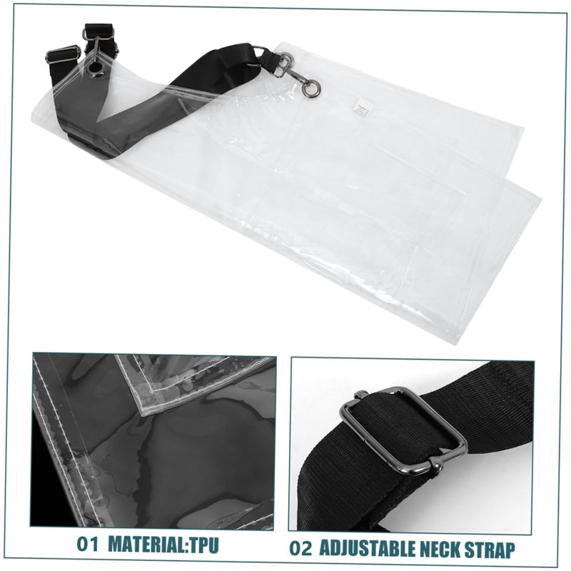FOMIYES Clear Apron With Pockets Transparent Hair Salon Apron For